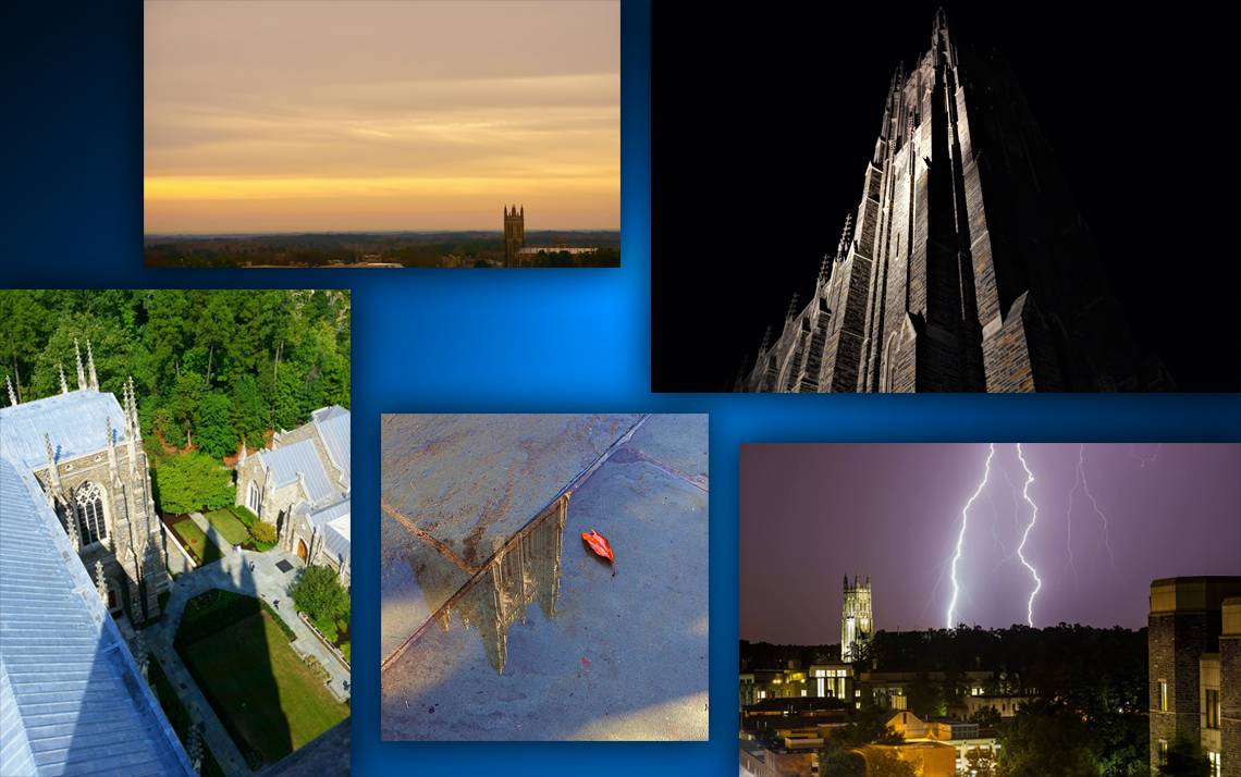 Photos of Duke University Chapel.