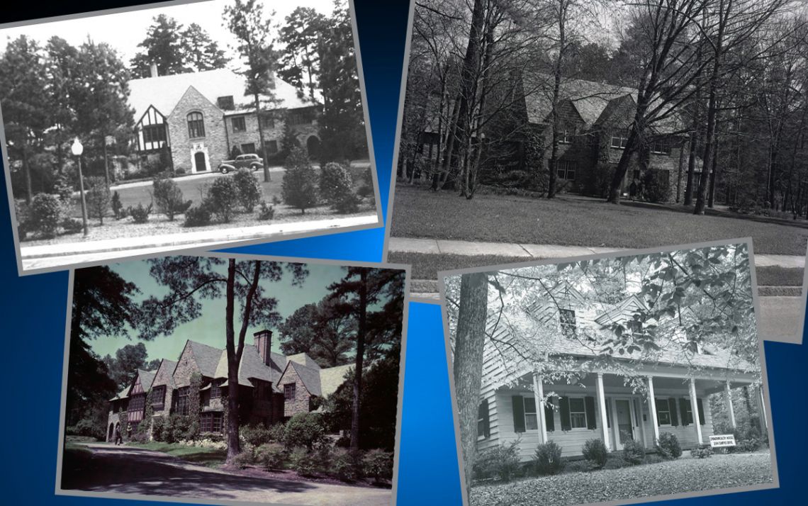 Faculty houses on Campus Drive hold stories of Duke University history. Photos courtesy of Duke University Archives.