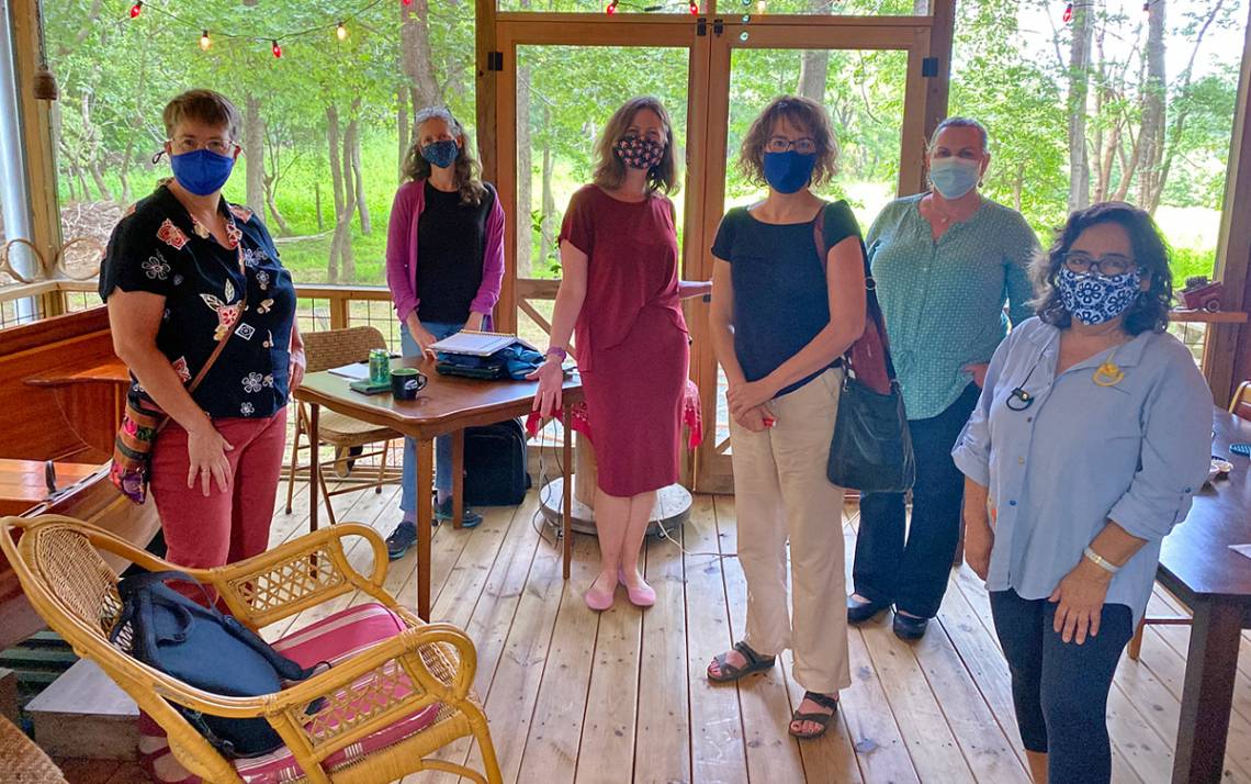 Fourteen Duke women writers wrote in community during the Faculty Write Program's end of summer retreat in August. Photo courtesy of Jennifer Ahern-Dodson.