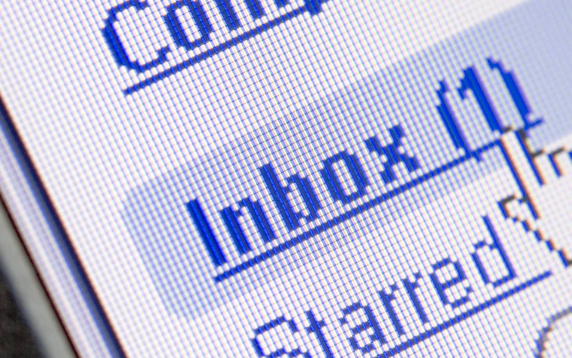 A close-up of an email.