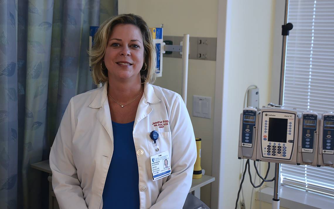 Jennifer Frith worked as a traveling nurse for 10 years before making Duke the last stop.