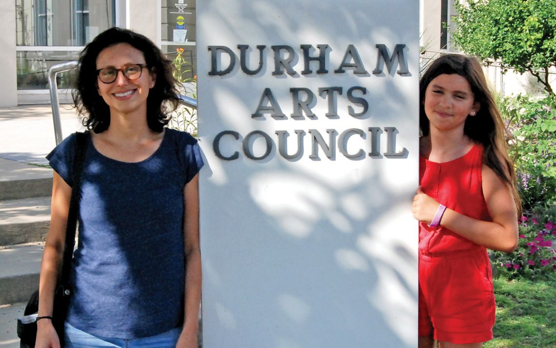 The Durham Arts Council has become a special place for Dr. Jessica Sperling, left, and her daughter, Eve. Photo by Jack Frederick.