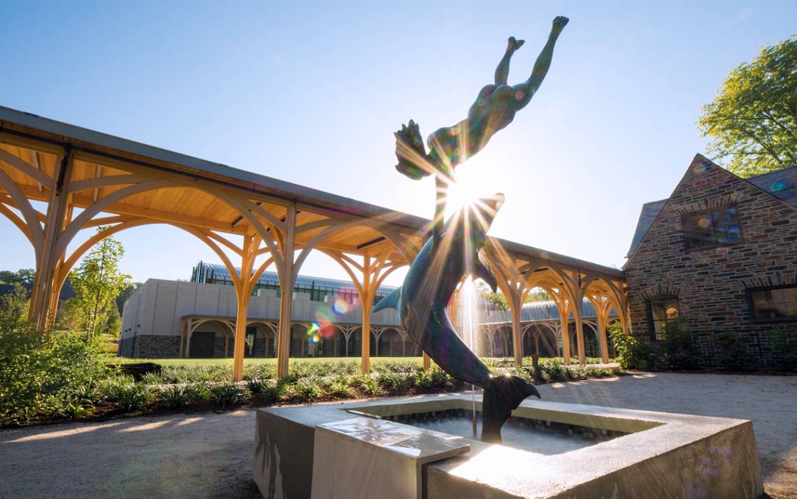 The gothic arches of the Karsh Alumni & Visitors Center echo those found in the heart of West Campus. Photo courtesy of University Communications.