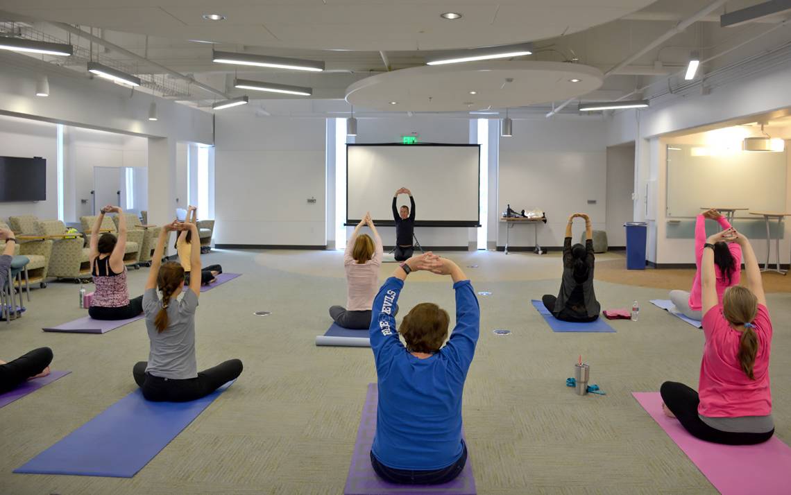 Duke employees can organize fitness classes for offices and departments through LIVE FOR LIFE.