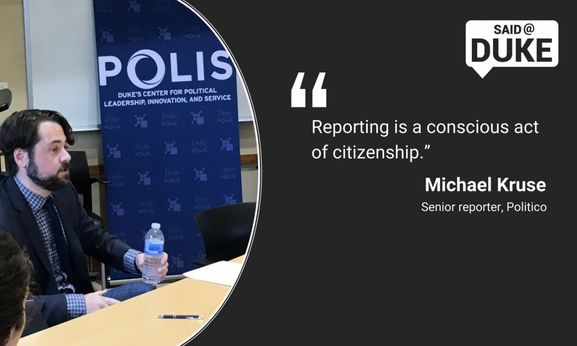 Michael Kruse: Reporting is an active act of citizenship