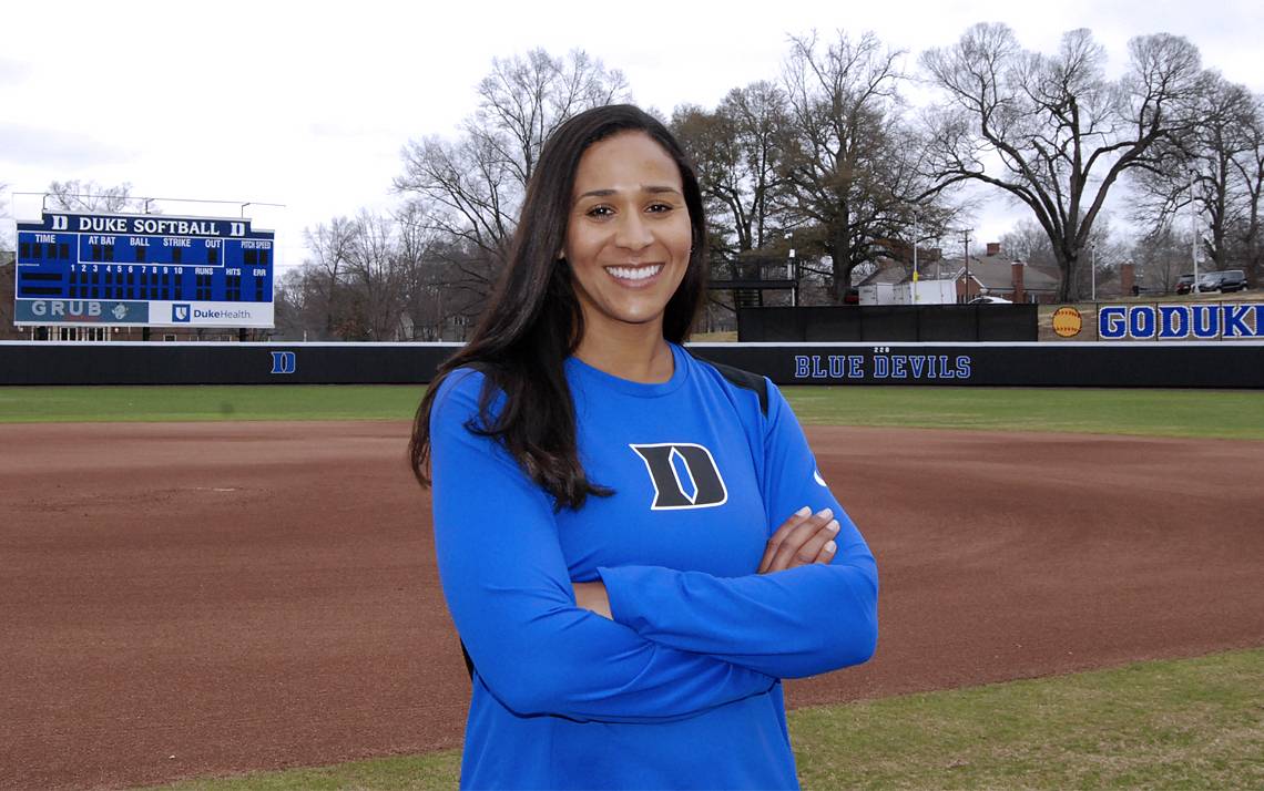 Duke Head Softball Coach Marissa Young was hired when the Blue Devils' program was little more than an idea.