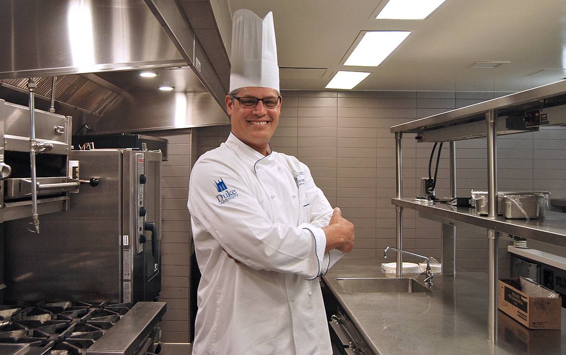 Duke Dining Executive Chef Mark Turner is responsible for creating menus that meet Duke's diverse needs and tastes.