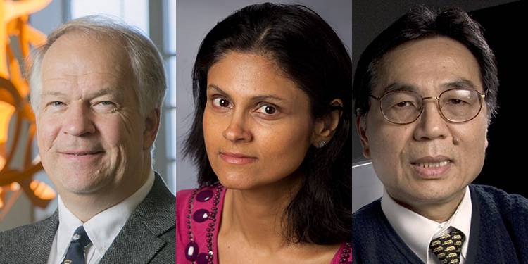 Duke's latest inductees to the National Academy of Inventors are (L-R) Joseph Izatt, Nimmi Ramanujam and Tuan Vo-Dinh