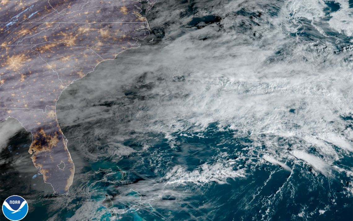 View of U.S. Atlantic Coast on Jan. 28, 2022. Photo courtesy of NOAA GOES Image Viewer.