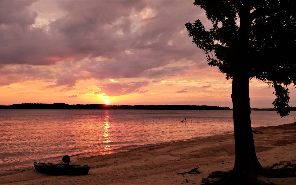 Samantha Shaltz, lab research analyst for Duke Molecular Genetics and Microbiology, submitted a photo of Kerr Lake in the 2018 Duke Time Off Contest. Kerr Lake is about 45 minutes north of Durham.