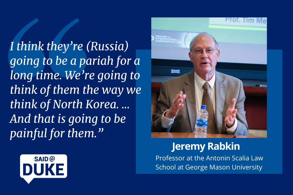 Said@Duke: Jeremy Rabkin on the Law of War and Ukraine