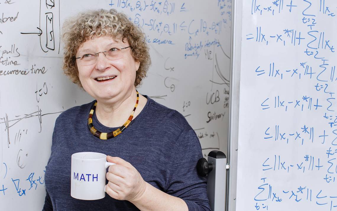 James B. Duke Professor of Mathematics and Electrical and Computer Engineering Ingrid Daubechies is one of Duke University's most accomplished faculty members. Photo by Justin Cook.
