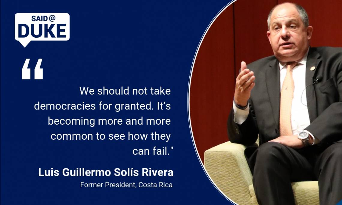 Former Costa Rican President Luis Guillermo Solís Rivera discusses discuss violence, corruption and poverty.