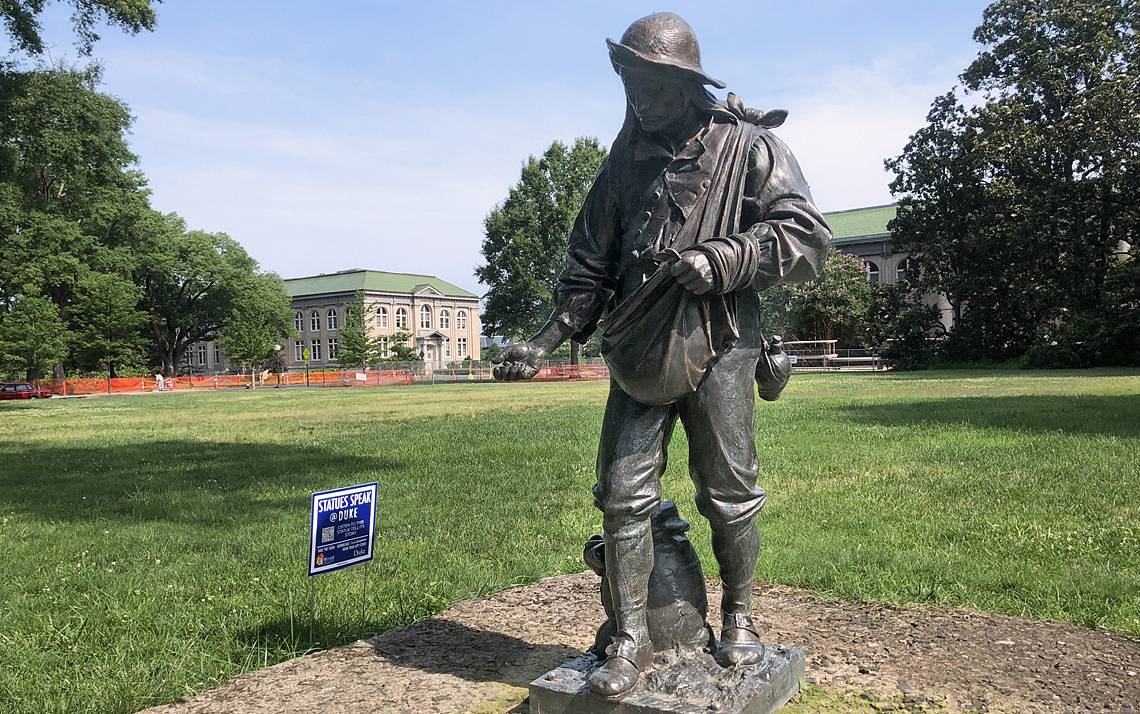 The Sower sits in the southeast corner of East Campus.