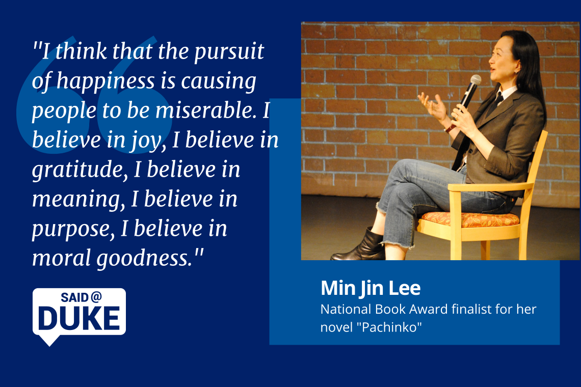 Said@Duke: Author Min Jin Lee on 'Family, Community and the Bonds That Make Us'