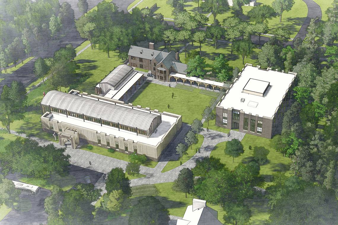 Artist's rendition of the planned new Karsh Alumni and Visitors Center.