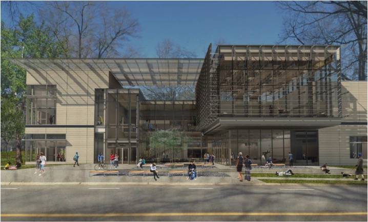 Rendition of the new arts center under construction. It is scheduled to open in January 2018.