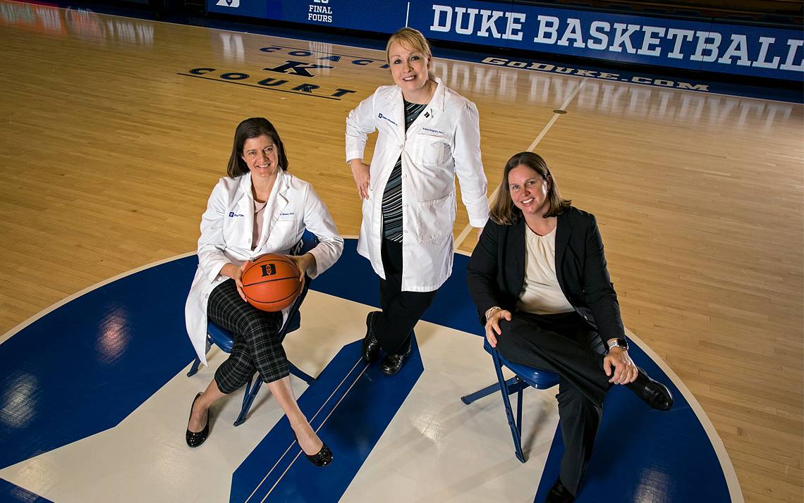 From left to right: Georgia Beasley, Lauren Rice and Krista Gingrich were part of the first Duke women’s basketball team to reach an NCAA Tournament final.