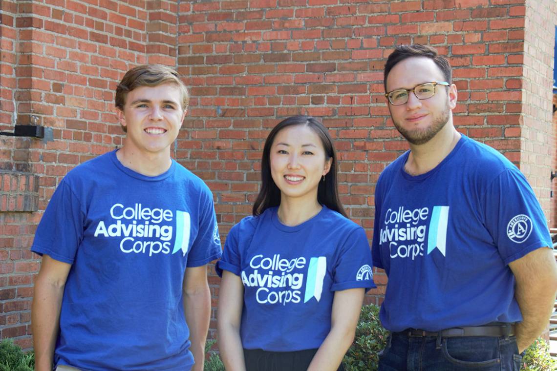 Evan Murray, Mirai Matsuura and Alejandro De La Torre are heading to medical school after one year of advising high school students.