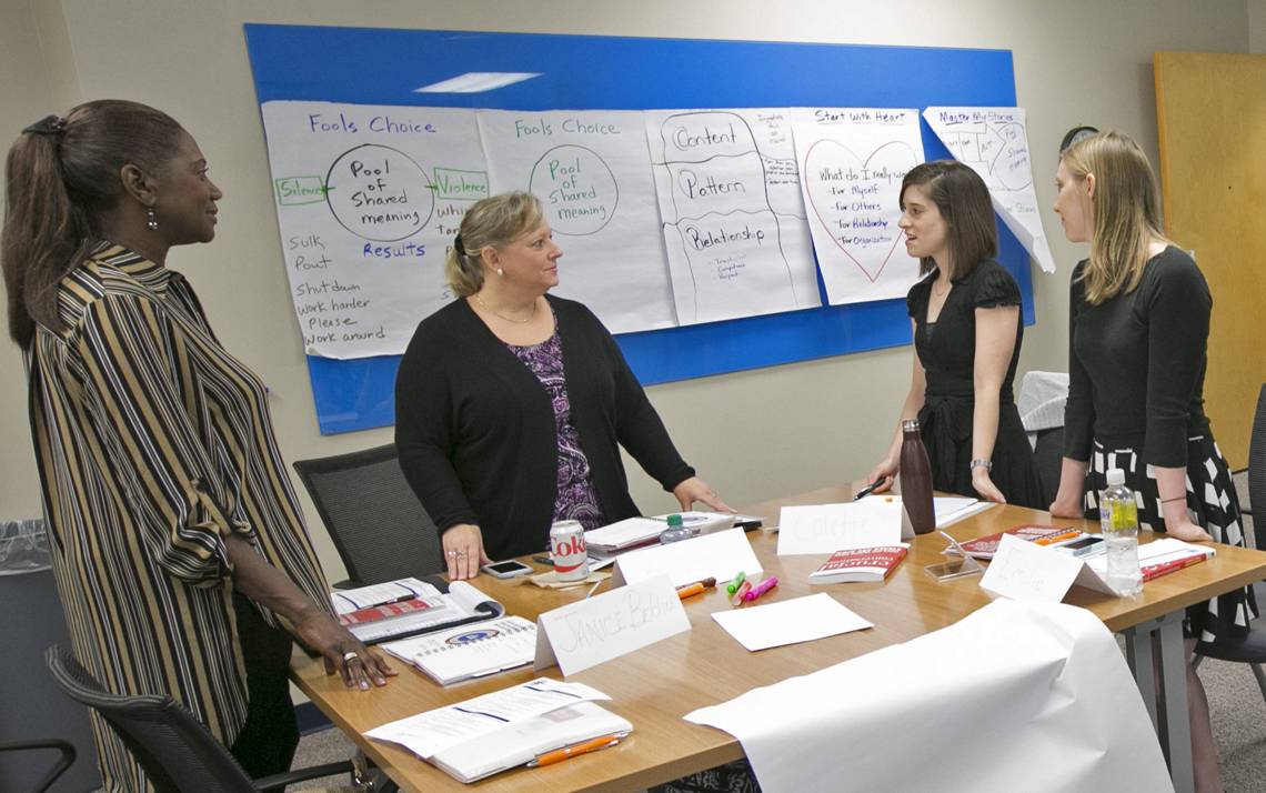 Duke employees participate in a Crucial Conversations course at Learning and Organization Development.