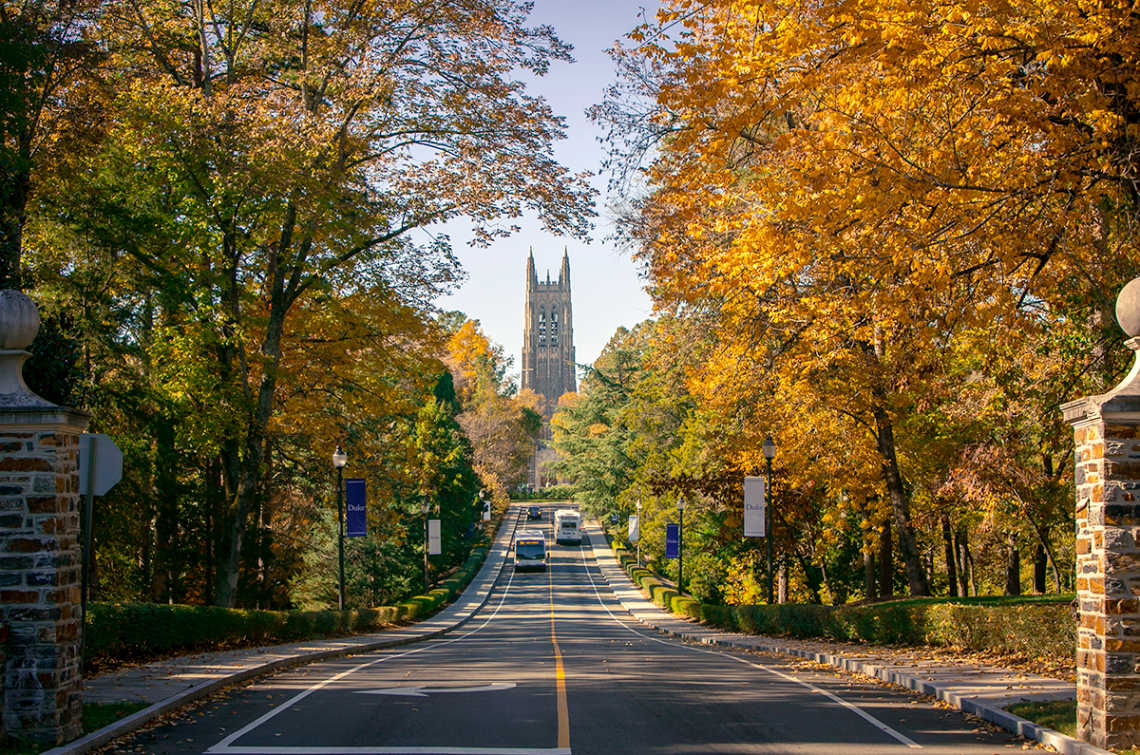 photo of Chapel Drive in the fall