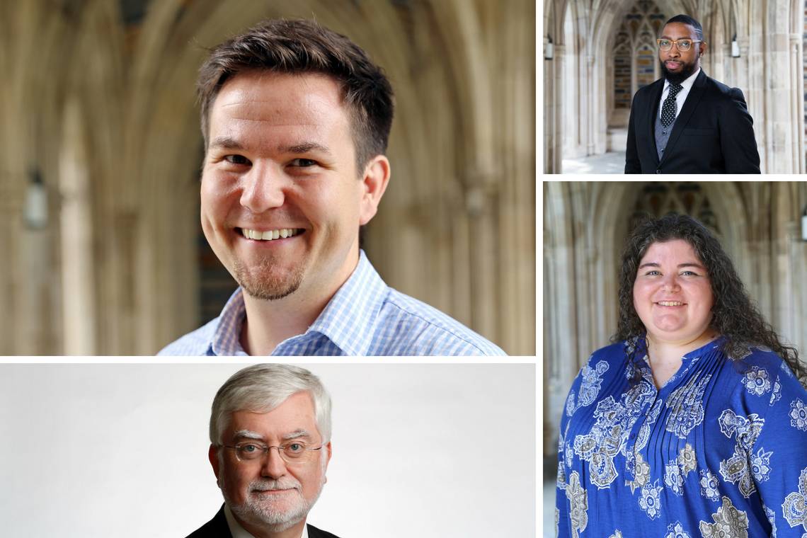 Clockwise from left, Rev. Bruce Puckett, Rev. Joshua Lazard, Rev. Breana van Velzen and Philip Cave