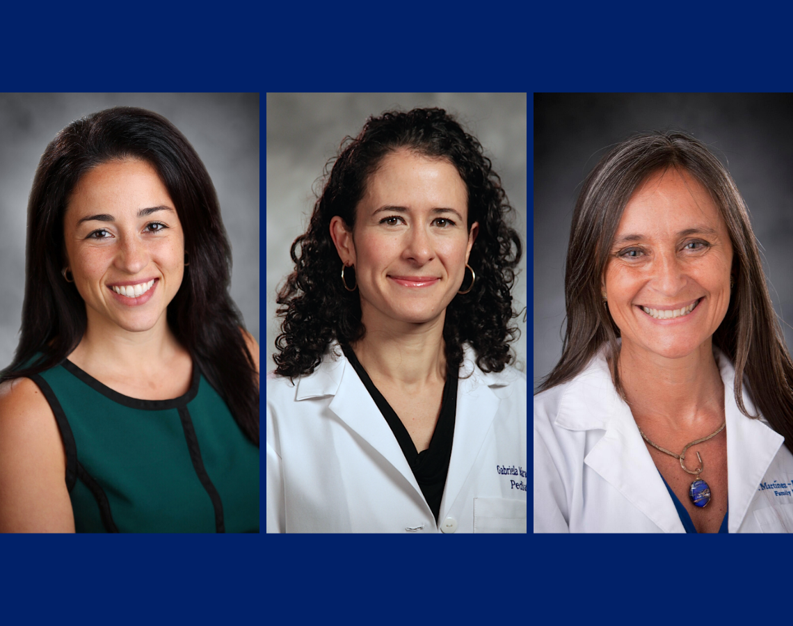 Professors Rosa Gonzalez-Guarda, Dr. Gabriela M. Maradiaga Panayotti and Dr. Viviana Martinez-Bianchi