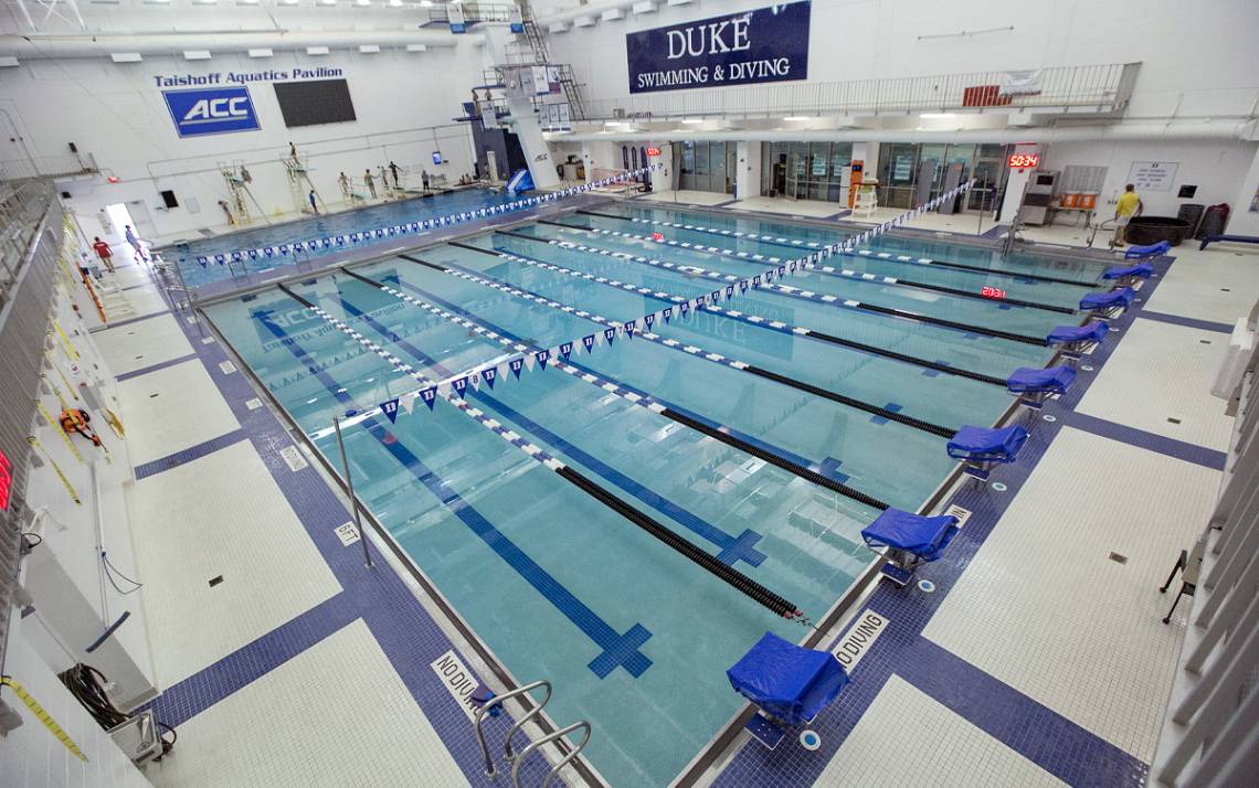 The Taishoff Aquatics Pavilion, pictured here in 2016, will be open for limited hours to some Duke Recreation & Physical Education members. Photos courtesy of Duke Recreation & Physical Education.