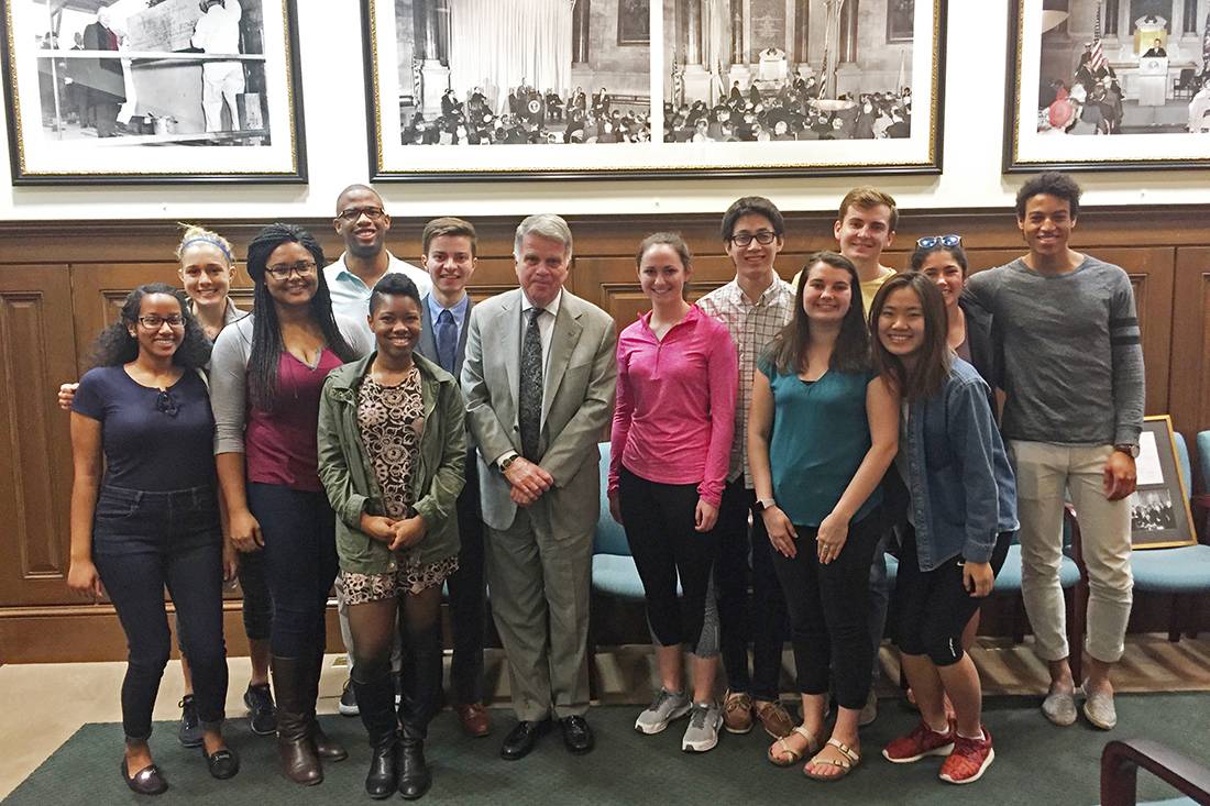 Duke in DC students visit the National Archives, where they met with US Archivist (and former Duke librarian) David Ferrero.