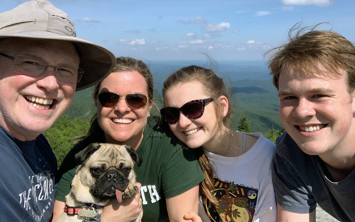 Left to right: Samuel, Winston, Heather, Sydney and Ben McLean enjoy a vacation to the Blue Ridge Mountains last summer. Photo courtesy of Heather McLean.