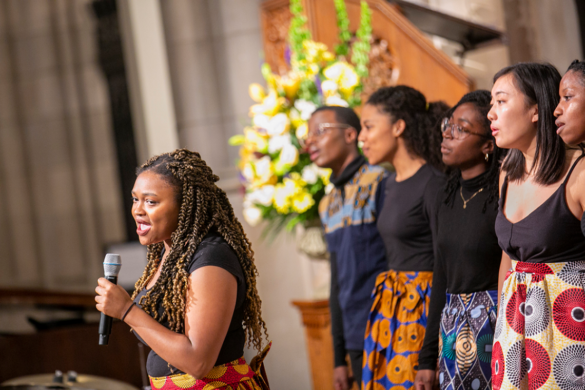 The Duke Amandla Chorus performs during Duke’s annual Martin Luther King Jr. commemoration