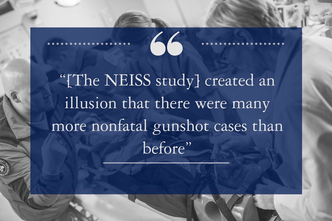 “As a result, it created an illusion that there were many more nonfatal gunshot cases than before,” 