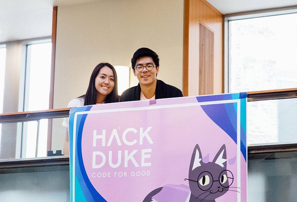 HackDuke organizers Michelle Chen and Yixin Lin. Photo by Pilar Timpane