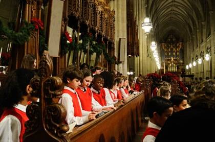The Durham Children's Choir sang at a Christmas Eve service last year.