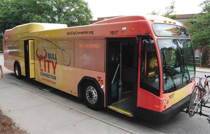 Since its launch on Aug. 16, 2010, the Bull City Connector provided more than 252,000 passenger trips in its first nine months. 