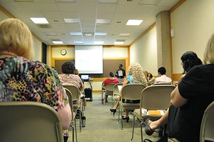 TIAA-CREF financial consultant Shanna Crumpler shares tips during
