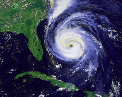 Hurricane Fran, which hit North Carolina and other eastern states in 1996, was among hurricanes to cause major damage in the Triangle. Photo courtesy of the National Oceanic and Atmospheric Administration.