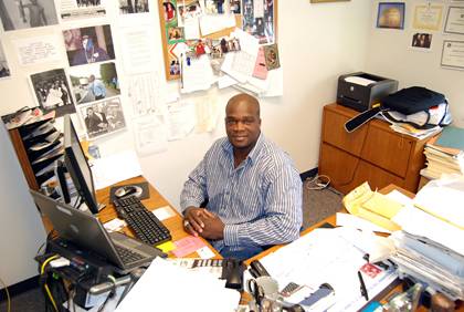 Marvin Tillman, manager of the Library Service Center, which stores overflow books and materials for Duke and other libraries in the region.