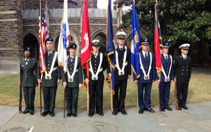 ROTC students at the 2012 Veterans Day event. Photo by Bryan Roth.