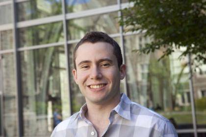 Computer scientist Alex Beutel took on the complicated task of producing 3-D terrain maps. Photo by Jared Lazarus