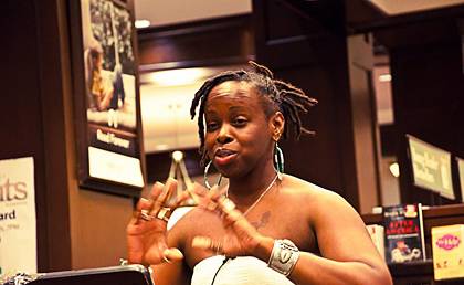 Kim McCrae reads her poem,