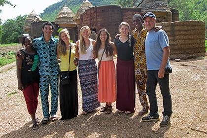 Duke cultural anthropologist Charlie Piot, right, brought six students to Togo over the summer as part of DukeEngage, a program that provides undergraduates with service project opportunities internationally and domestically. Photo courtesy of Charlie Pi