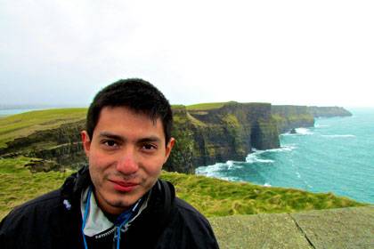 Hector Rivera in Ireland, one of the 23 countries he visited as a Duke student.