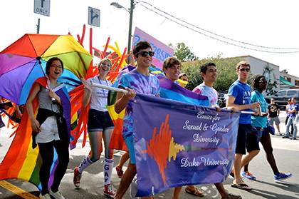 Duke students and employees will join the statewide LGBTQ community this weekend as part the annual N.C. Pride Parade. Photo by April Dudash.