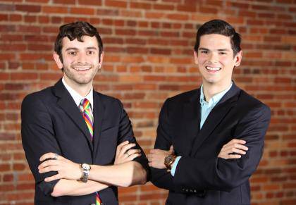 Jacob Tobia (left) and Patrick Oathout won Truman Scholarships in 2013
