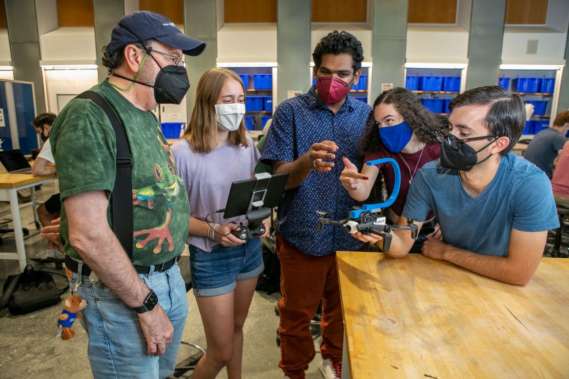 Students in Professor Martin Brooke’s Ocean Engineering course work to identify hundreds of rainforest species, as part of the XPRIZE Rainforest competition, and example of the type of hands-on collaborative learning promoted in the Strategy Team 2030 rep