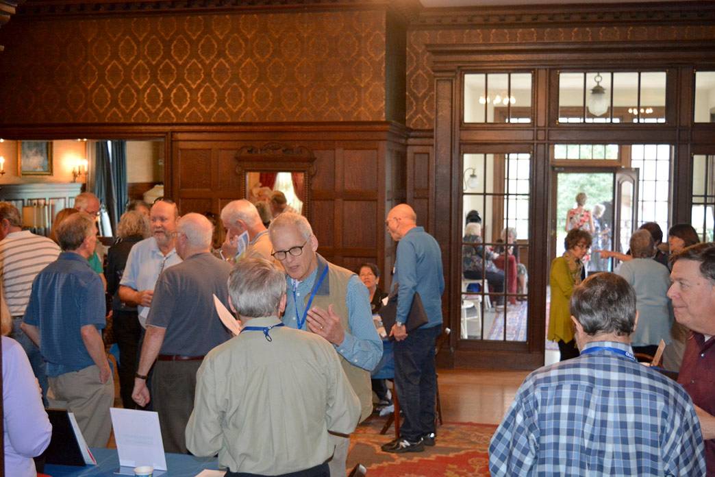 OLLI members at the volunteer fair: They are passionate about expanding their minds. Photo by Margaret McKeon