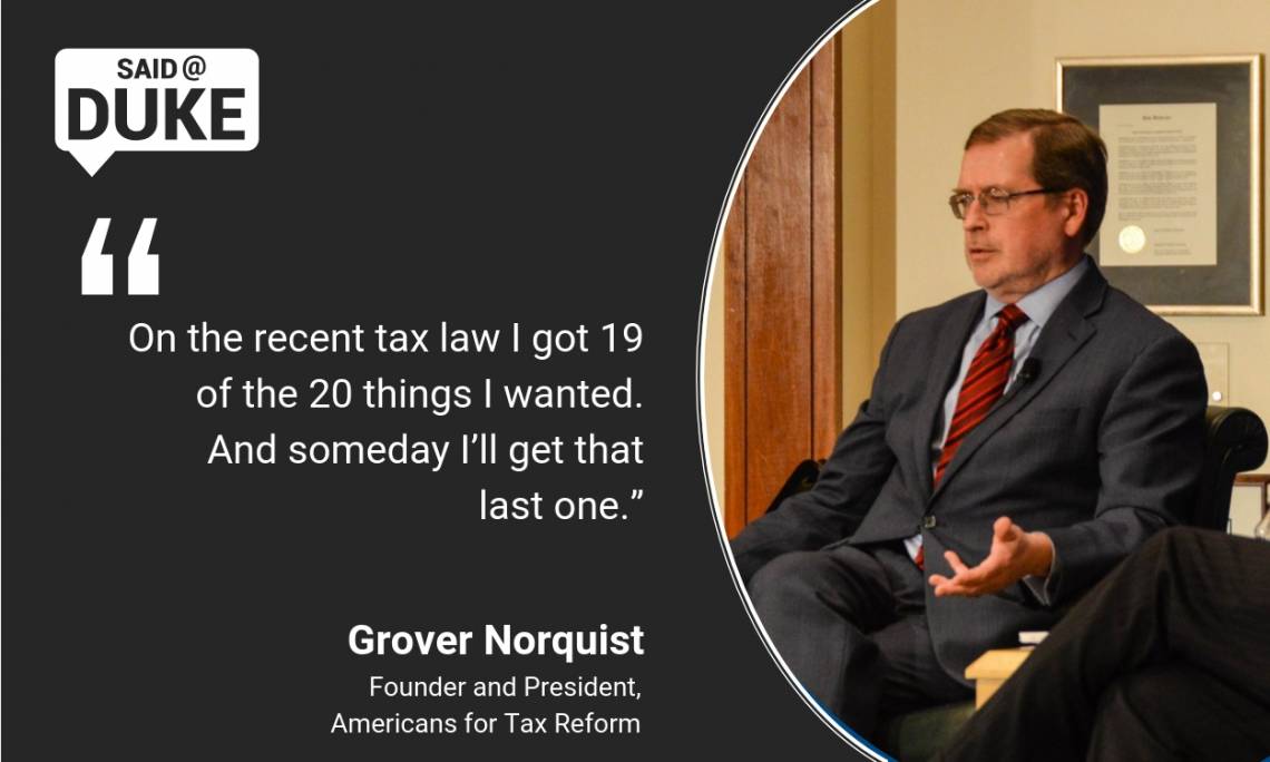 Grover Norquist on his success in tax reform legislation