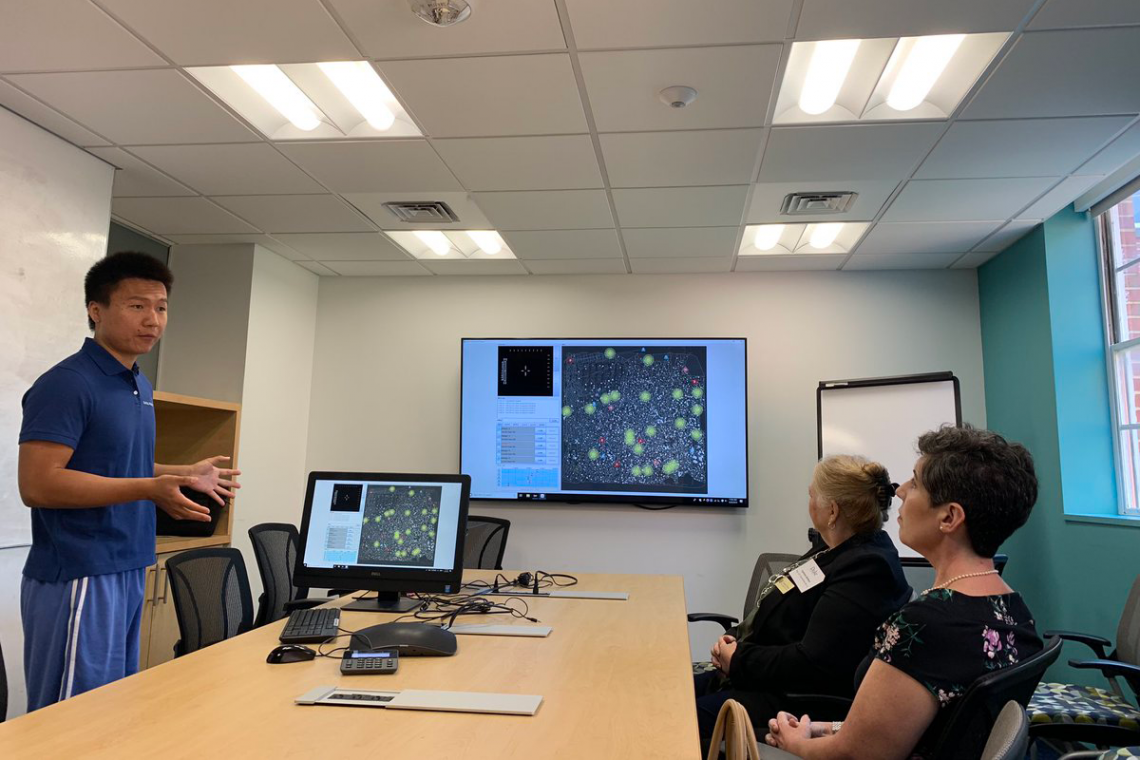 Congressional staff get a look at Duke research on drones at the Humans and Autonomy Lab.