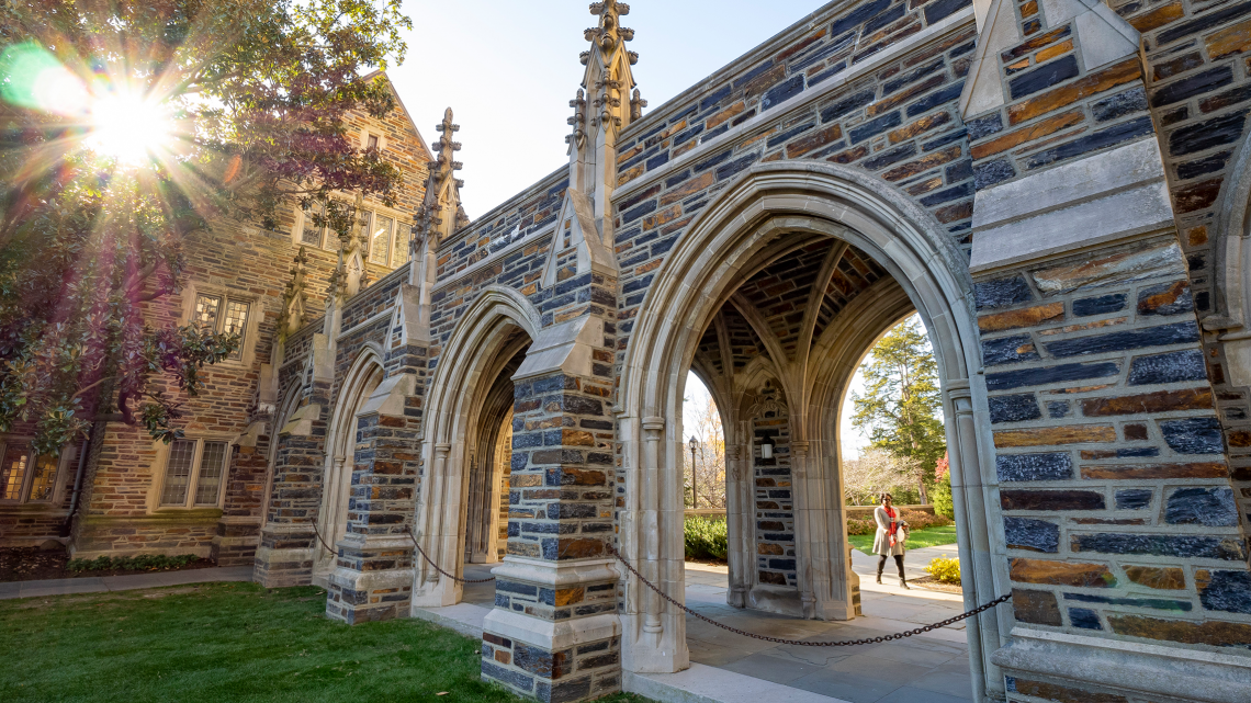 The walkway by Abele Quad, named after the African-American architect who designed much of West Campus.